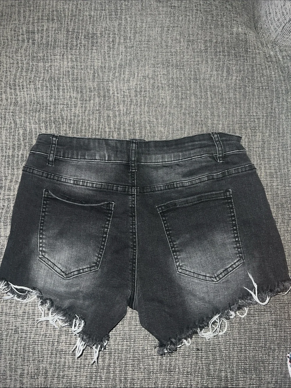 AKIRA Black Distressed Denim Cutoff Shorts